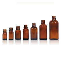 Gotero de cristal de aceite de esencia ámbar y azul, fabricante de botellas, 10ml, 30ml, 50ml, 100ml