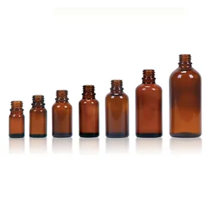 amber and blue essence oil glass dropper bottle manufacturer 10ml 30ml 50ml 100ml
