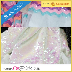 Lote de tela tejida 100% poliéster con bordado de lentejuelas de 50/52 pulgadas para vestidos - Product Image 2