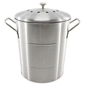 Compost Recycle Bucket Kitchen Compost Pail Bin With Lid Kitchen Counter-top Stainless Steel Compost Bucket