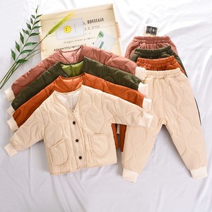 Herfst Winter Warm Kids Outfits Effen Kleur Baby Meisje Jongen Boutique Outfits