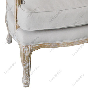 เก้าอี้หุ้มโซฟาไม้สไตล์วินเทจเบาะเดี่ยวสไตล์ฝรั่งเศส - Product Image 5