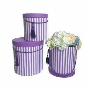 批发花 shipping 盒，鲜花交付盒，圆形花盒 - Product Image 4