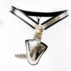 黒皇帝ブランドの新しい男性ステンレス鋼純血ベルト肛門プラグペニスロック - Product Image 5