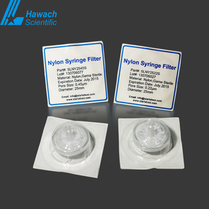 25 Mm Kualitas Tinggi 0.45um Organik Nilon Membrane Double HEPA Jarum Suntik Filter