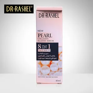 DR.RASHEL Serum Wajah 40Ml, Ampul Mutiara Kolagen Essence Pelembab Pemutih Anti Penuaan Rias Wajah Primer