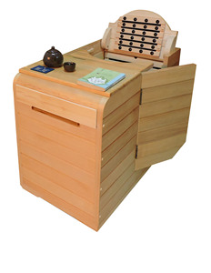 غرفة بخار خشبية تعمل بالأشعة تحت الحمراء البعيدة للراحة - Product Image 4