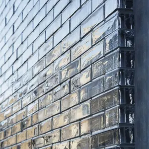 Grosir Blok Kaca Kubus Transparan Kaca Kristal Bata Blok untuk Tempat Hiburan Arsitektur