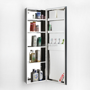 Tường treo bằng thép không gỉ phòng tắm cao mỏng gương lưu trữ tủ - Product Image 5