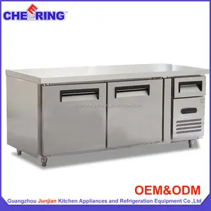 Refrigeration guangzhou manufacturer stainless steel kitchen table top chiller