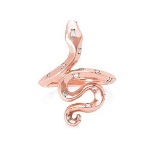 <span class=keywords><strong>Anello</strong></span> Gemnel in <span class=keywords><strong>Argento</strong></span> Sterling <span class=keywords><strong>925</strong></span> con Zirconi Cubici, Design a <span class=keywords><strong>Serpente</strong></span>, Placcato Oro 18k, Vendita all'Ingrosso - Product Image 5