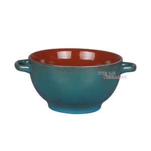 Buona qualità gres reattiva smalto a <span class=keywords><strong>due</strong></span> tonalità di blu <span class=keywords><strong>set</strong></span> di stoviglie ciotole tazze piatti tazza e piattino Teiera Zucchero Ciotola di Crema brocca - Product Image 5