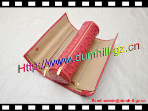 Sac à cosmétiques cylindrique pour femmes en cuir d'autruche tendance, trousse de <span class=keywords><strong>maquillage</strong></span>, boîte élégante pour bijoux - Product Image 5