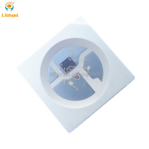 PLCC-8 <span class=keywords><strong>Digital</strong></span> direccionable, SK6812RGB-P8 de 5V CC con IC inteligente integrado, Chip <span class=keywords><strong>LED</strong></span> RGB SMD SK6812 5050, 8 pines para matriz de píxeles de tira