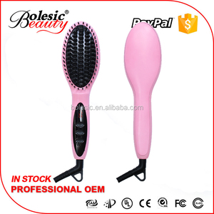 En céramique Défrisage Brosse Cheveux LCD affichage simplement lisseur brosse électrique cheveux peigne - Product Image 1