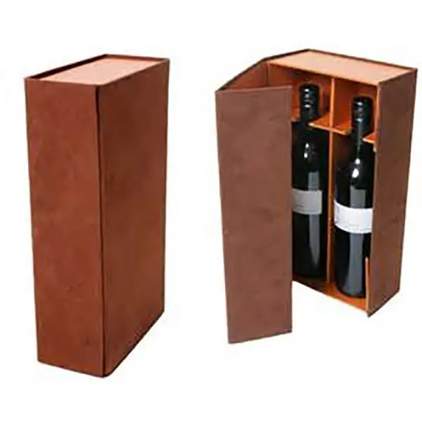 Factory custom made 2 bottles red wine packaging hard paper box
