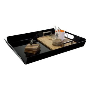 Personalizado al por mayor moderno grande negro rectángulo acrílico panadería escaparate bandejas Hotel <span class=keywords><strong>desayuno</strong></span> <span class=keywords><strong>bandeja</strong></span> <span class=keywords><strong>cama</strong></span> <span class=keywords><strong>bandeja</strong></span> - Product Image 2