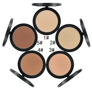 Bronceador de alta calidad, Etiqueta Privada, 5 colores, polvo facial compacto prensado