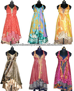 Jupe portefeuille indien réversible sari, jupe portefeuille multi-usage - Product Image 2