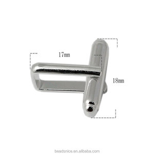 Mancuernillas de <span class=keywords><strong>Plata</strong></span> de Ley 925 para Hombre, Mancuernillas Personalizadas para Boda, Parte Trasera de 18x17 mm, Regalo Perfecto para Él, Se Venden por Unidad, ID28330 - Product Image 4
