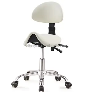 HY1037-3 High Quality Hydraulic Saddle Esthetician Chair with Backrest Black Stool with Back Salon Stool Factory Wholesale