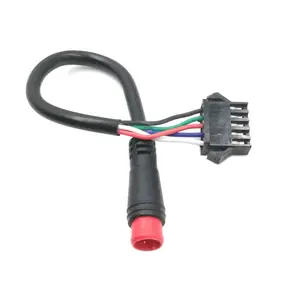 Cable de carga de luz LED M8, conector impermeable IP54 IP55 de 5 pines