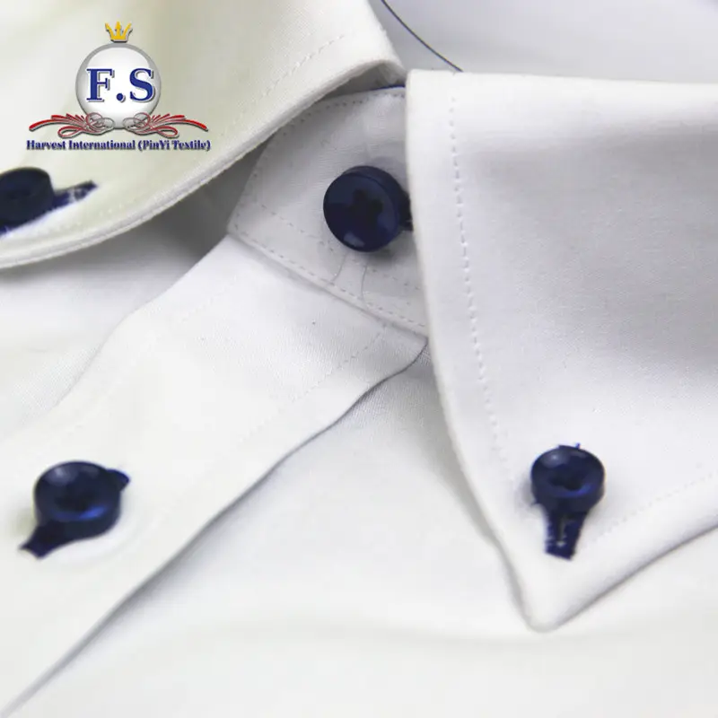 2018 mens contrast color collar and cuff dress shirts