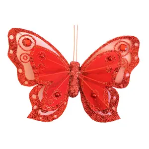 Delicate design glitter butterflies for spring weddings