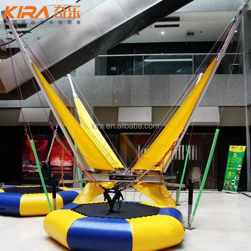 KIRA-Equipo de salto bungee para niños, trampolín de cuerda elástica, cama elástica personalizada
