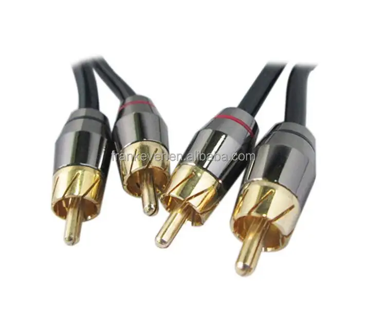 1.14M/3.73FT Mới Điện Tử Âm Thanh Cáp 2 RCA Để 2 RCA AV Cable Nam Đến Nam Mạ Vàng Kết Thúc RCA Cáp