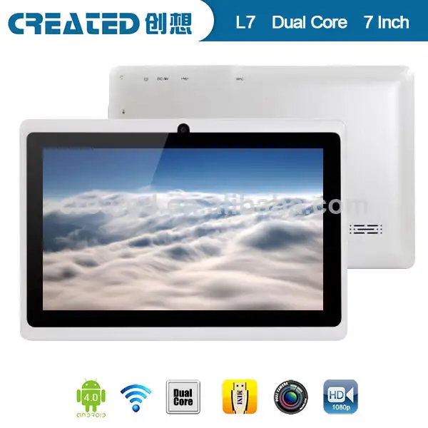 Allwinner a23 de doble núcleo 1.2 ghz android 4.0 7" tablet