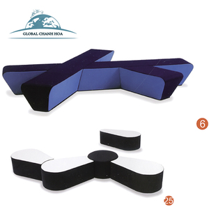 ماكس هوم خشب ماليزي المواد الخام الأثاث تشيسترفيلد النسيج الحديثة L شكل أريكة باللون الأرجواني - Product Image 4