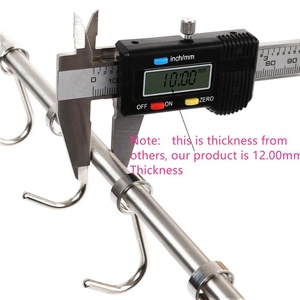 12 Móc Trượt Có Thể Tháo Rời SUS304 Thép Không Gỉ Nhà Bếp Treo Tường Dụng Cụ Treo Thanh Treo Giá Treo - Product Image 5