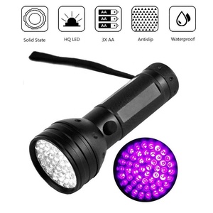 Ultraviyole Ultraviolet LED el feneri 51 parlak UV ışıkları alüminyum vücut köpek idrar tahta kurusu dedektörü AA pil Pet lekeleri dedektörü - Product Image 2