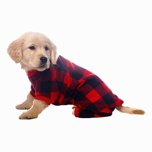 קלאסי אדום משובץ סוודרים רך בגדי חיות מחמד פיג 'מה עבור כלבים - Product Image 4