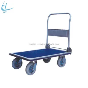 Platform Hand Truck Steel Platform Push Cart Foldable Platform Hand Trucks Folding Tools Stainless Steel Four-wheel HUATIAN PH3005