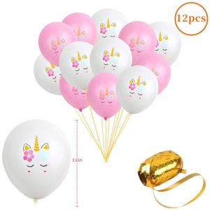 Forniture per feste di unicorno servono 16 striscioni di buon <span class=keywords><strong>compleanno</strong></span>/sfondo/palloncini/cappelli/piatti/tovaglia 176 pezzi - Product Image 5