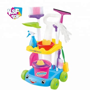 Jouet éducatif familial, outils <span class=keywords><strong>de</strong></span> <span class=keywords><strong>ménage</strong></span>, ensemble <span class=keywords><strong>de</strong></span> nettoyage amusant pour enfants, chariot, boîte en plastique, unisexe, voiture (mélange <span class=keywords><strong>de</strong></span> 2 couleurs) KSF - Product Image 2