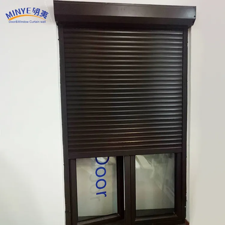 Pemasok Cina Gaya Modern Shutter Rol Otomatis Aluminum Garage Door Rolling Shutter dengan Busa PU