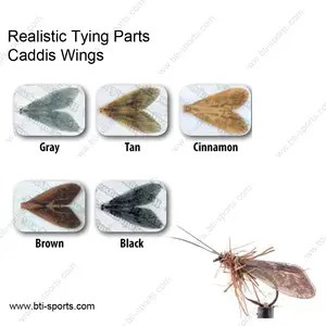 Caddis dry fly flügel Muster binden teile wahre fliegt fischen realistische material