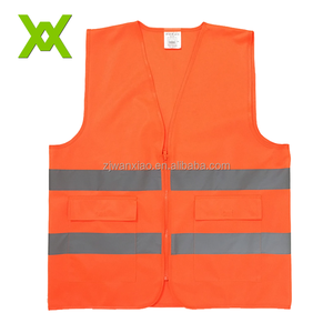 Chine Gros 100% Polyester Vêtement Salut-Vis Vélo Orange de Sécurité Vêtements De Travail <span class=keywords><strong>Gilet</strong></span> De Sécurité Routière Avec Poches - Product Image 1