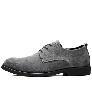 Zapatos de vestir de cuero de ante para hombre, calzado formal con cordones <span class=keywords><strong>Oxford</strong></span>, cómodos y suaves - Product Image 4