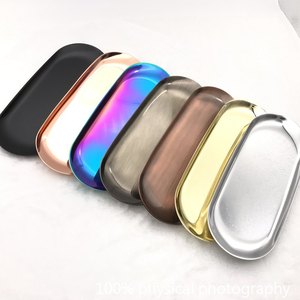 <span class=keywords><strong>Vassoio</strong></span> per il trucco e i gioielli in acciaio inossidabile per uso domestico con <span class=keywords><strong>portacandele</strong></span> e accessori - Product Image 1