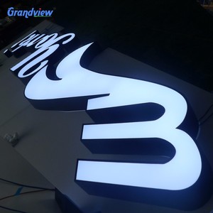 Both Side Lighting 3d <strong>Acrylic</strong> <strong>Letters</strong> Optical Sign Company Name <strong>Fancy</strong> Shop Store Name Board Design
