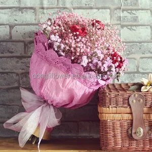 Bouquet di fiori naturali secchi per l'alito del bambino noce di cocco, lavanda di mare, per la decorazione domestica, regalo amante o occasione di nozze