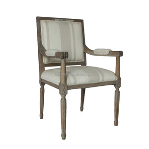 Estilo francés sólido de madera de <span class=keywords><strong>roble</strong></span> tela comedor sillón home restaurant muebles silla evento, silla del banquete - Product Image 1
