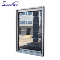 Bascule pour fenêtres et assortiments de porte fenêtre en aluminium, à Double glaçage, pied en alliage d'aluminium
