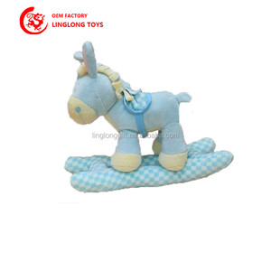 Giocattoli di animali da fattoria imbottiti di peluche a dondolo di vendita calda della fabbrica in poliestere con decorazione bambole di cavallo EN-71 - Product Image 3
