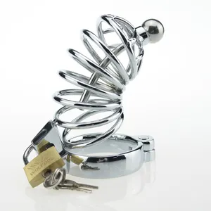 In acciaio inox uomini del pene cazzo piccolo cage maschio chastity cage dispositivo