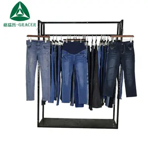 second hand brand Ladies Jeans Pants import used clothing for sale